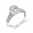 Oval Cut Modern Vintage Bezel Engagement Ring - Barbara