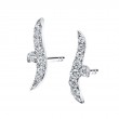 Bird Shaped Diamond Ear Climbers