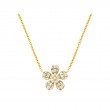 14KY Diamond Flower Necklace
