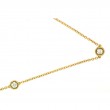 14K YELLOW GOLD DIAMONDS BY THE YARD NECKLACE WITH .25CTTW ROUND I1 CLARITY & HI COLOR BEZEL SET DIAMONDS