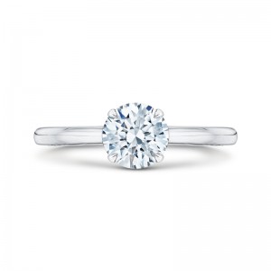 Diamond Solitaire Engagement Ring in 14K White Gold (Semi-Mount)