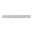 Euro Shank Round Diamond Half-Eternity Wedding Band In 14K White Gold