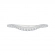 Euro shank Diamond Half Eternity Wedding Band in 14K White Gold