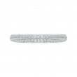 Euro Shank Two Row Diamond Wedding Band in 14K White Gold