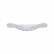 Euro Shank Diamond Wedding Band in 14K White Gold