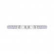 Euro Shank Round Diamond Wedding Band in 14K White Gold