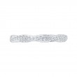 Round Diamond Criss-Cross Half-Eternity Wedding Band in 14K White Gold