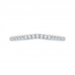 Euro Shank Round Diamond Wedding Band in 14K White Gold