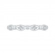 Euro Shank Round Diamond Wedding Band in 14K White Gold