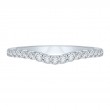 Round Diamond Half-Eternity Wedding Band in 14K White Gold