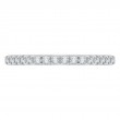 Round Diamond Half-Eternity Wedding Band in 14K Two Tone Gold