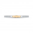 Round Diamond Wedding Band in 14K Two Tone Gold