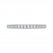 Round Diamond Half-Eternity Wedding Band in 14K Two Tone Gold