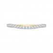 Round Diamond Wedding Band in 14K Two Tone Gold