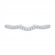 Round Diamond Half-Eternity Wedding Band in 14K White Gold