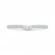 Round Diamond Wedding Band in 14K White Gold