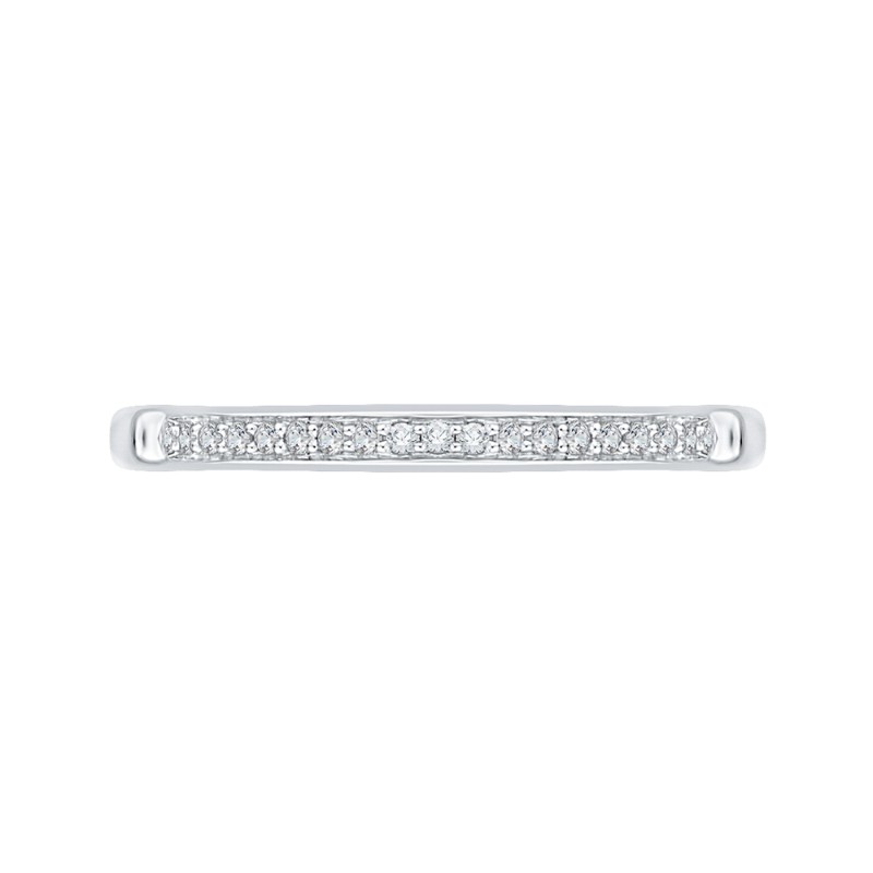 Round Diamond Wedding Band in 14K White Gold