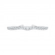 Round Diamond Half-Eternity Wedding Band in 14K White Gold