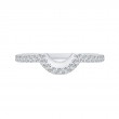 Round Diamond Half-Eternity Wedding Band in 14K White Gold