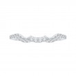 Round Diamond Half-Eternity Wedding Band in 14K White Gold