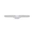 Round Diamond Wedding Band in 14K White Gold