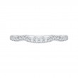 Round Diamond Half-Eternity Wedding Band in 14K White Gold