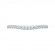 Round Diamond Half-Eternity Wedding Band in 14K White Gold