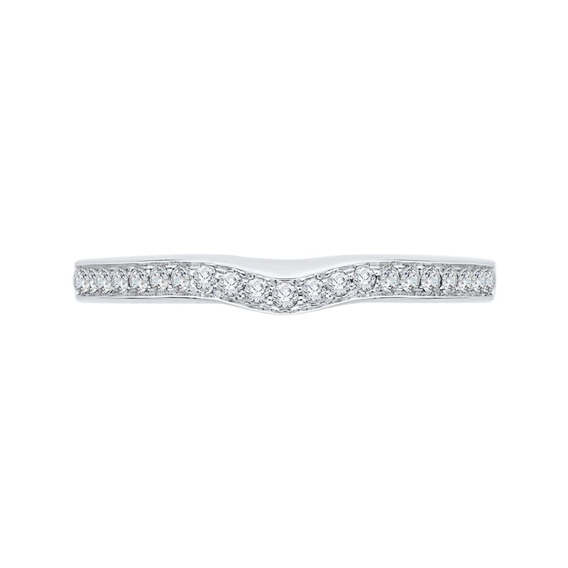 Half-Eternity Diamond Wedding Band in 14K White Gold