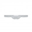 Round Diamond Half-Eternity Wedding Band in 14K White Gold