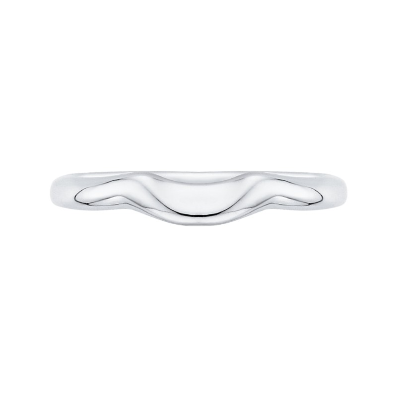 Plain Wedding Band in 14K White Gold