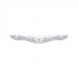 Round Diamond Half-Eternity Wedding Band in 14K White Gold