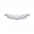 Round Diamond Half-Eternity Wedding Band in 14K White Gold
