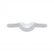 Round Diamond Wedding Band in 14K White Gold