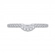 Round Diamond Half-Eternity Wedding Band in 14K White Gold
