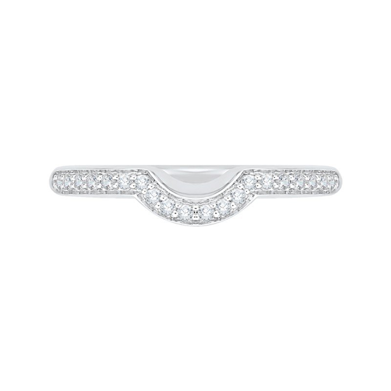 Round Diamond Wedding Band in 14K White Gold