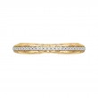 Round Diamond Wedding Band in 14K Two Tone Gold