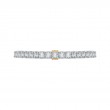 Diamond Wedding Band in 14K Two Tone Gold