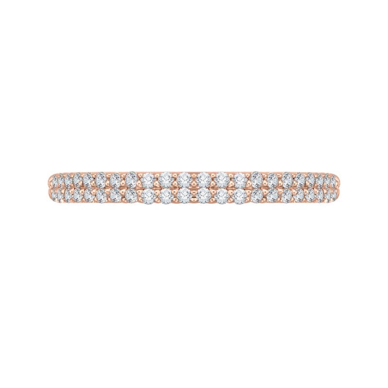 Round Diamond Wedding Band in 14K Rose Gold