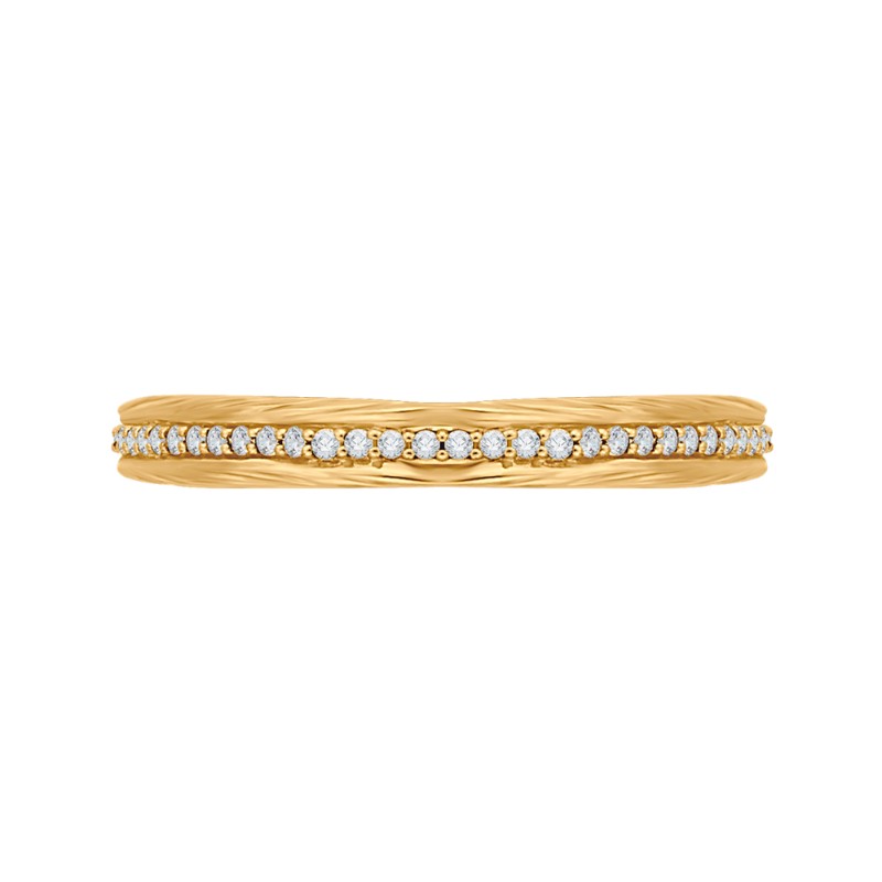 Round Diamond Wedding Band in 14K Yellow Gold