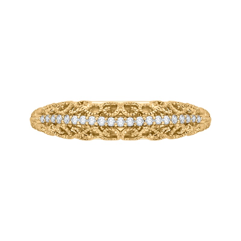 Round Diamond Wedding Band in 14K Yellow Gold
