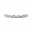 Round Diamond Half-Eternity Wedding Band in 14K White Gold