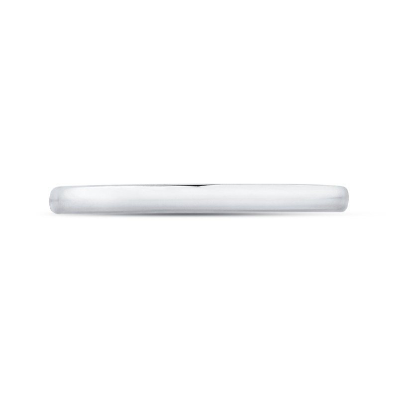 Plain Wedding Band in 14K White Gold