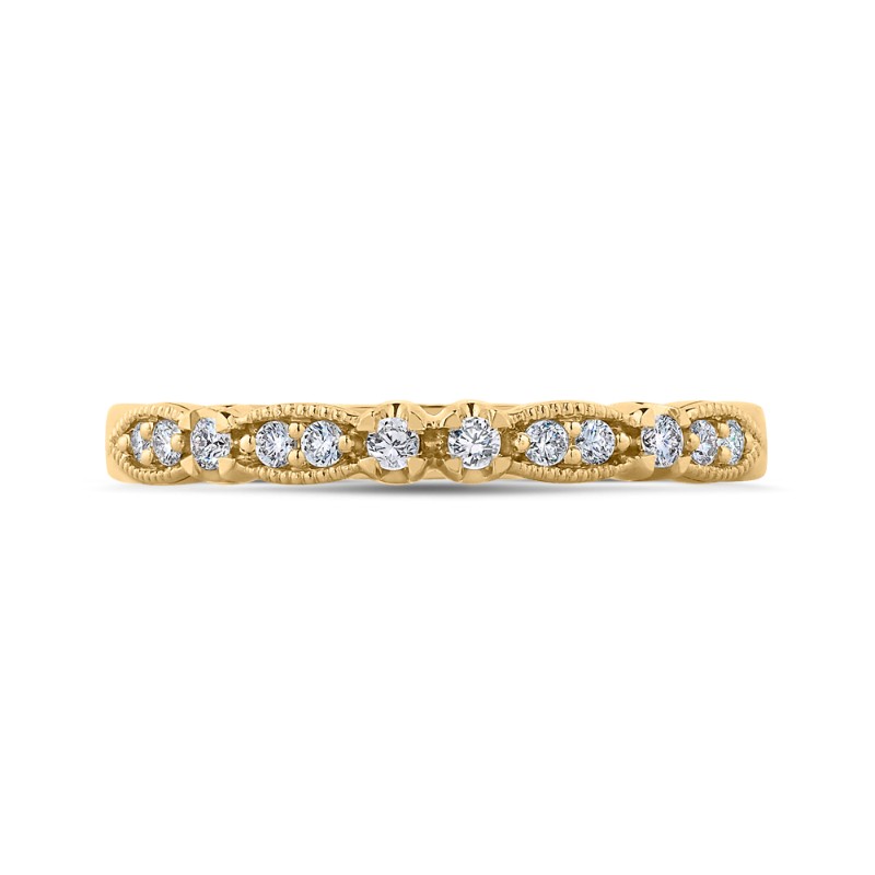 Round Diamond Wedding Band in 14K Yellow Gold