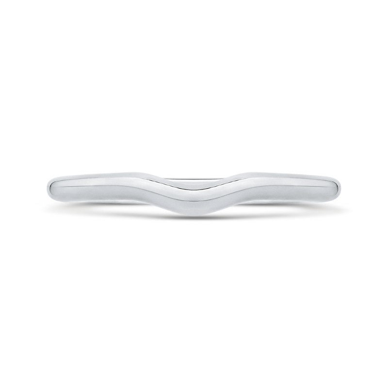 Plain Wedding Band in 14K White Gold