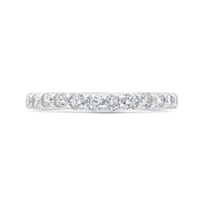Round Diamond Wedding Band in 14K White Gold