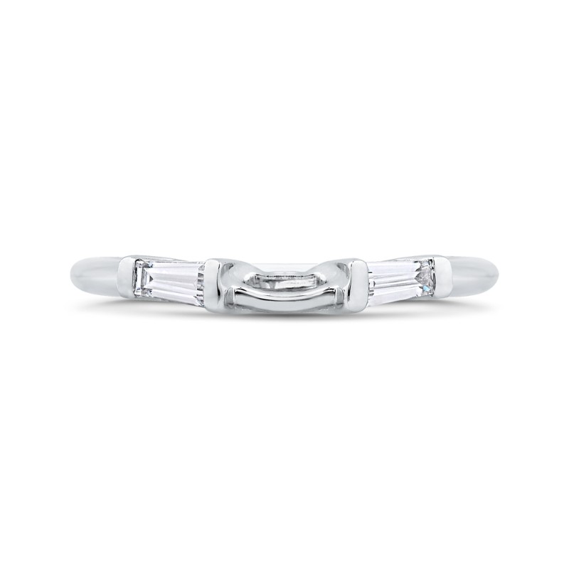 Baguette Cut Diamond Wedding Band in 14K White Gold