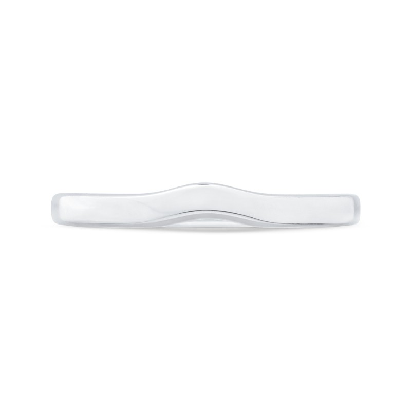 Plain Wedding Band in 14K White Gold