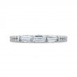 Round & Baguette Cut Diamond Wedding Band in 14K White Gold