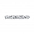 Round Diamond Criss-Cross Wedding Band in 14K White Gold