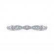 Round Diamond Half-Eternity Wedding Band in 14K White Gold